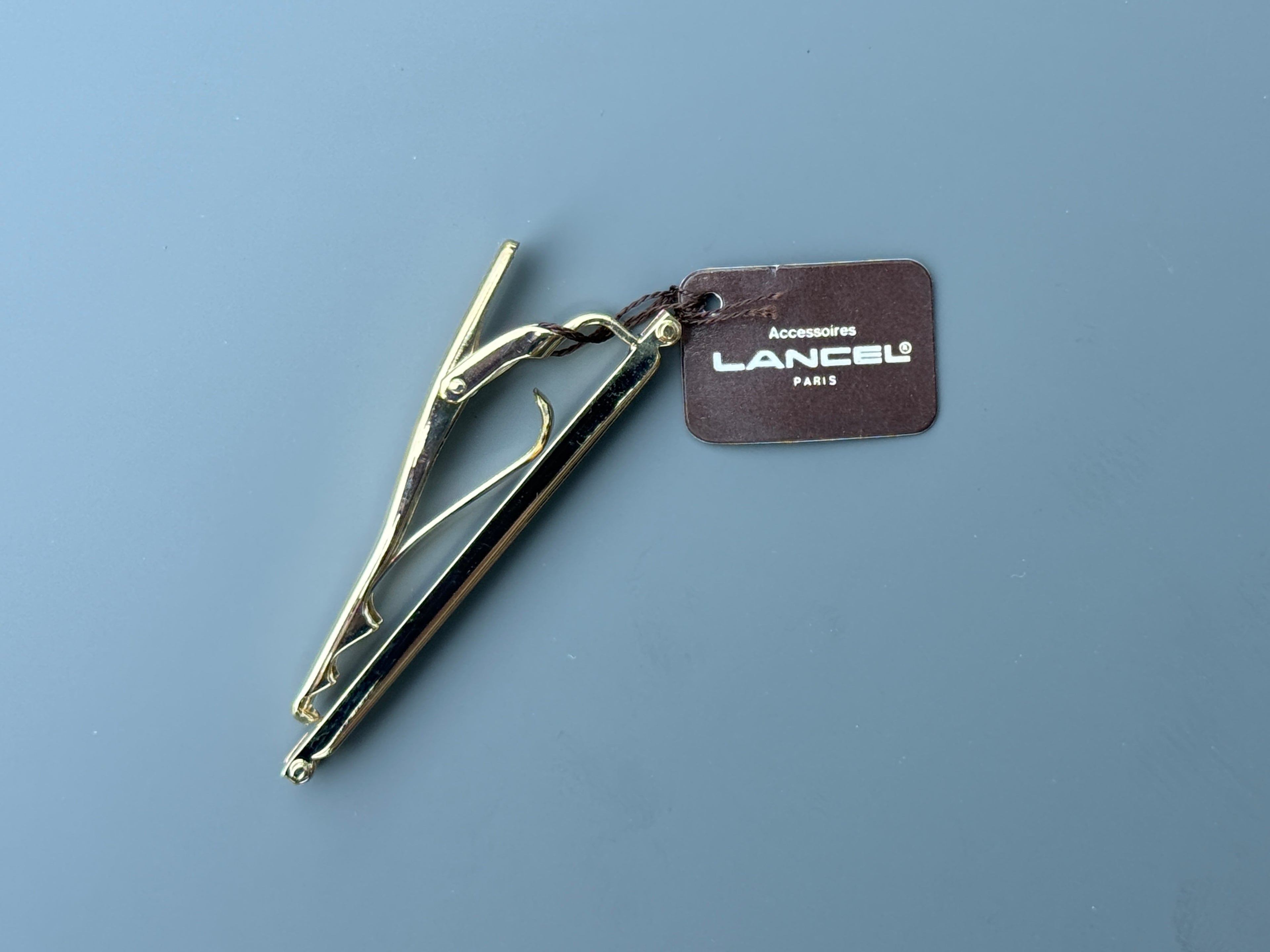 Lancel Paris Gold Colored Tie Pin - Stylish Men's Accessory