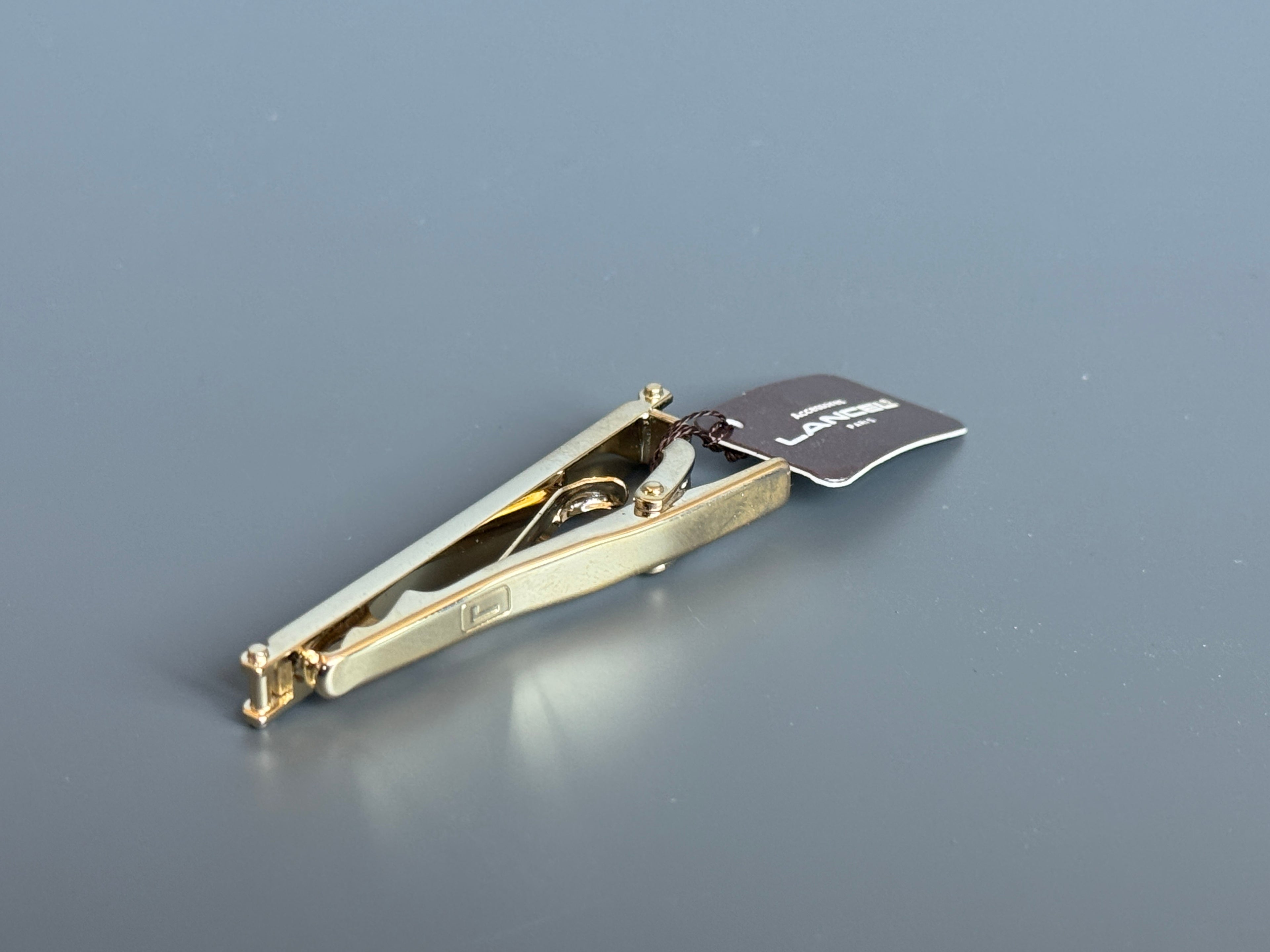 Lancel Paris Gold Colored Tie Pin - Stylish Men's Accessory