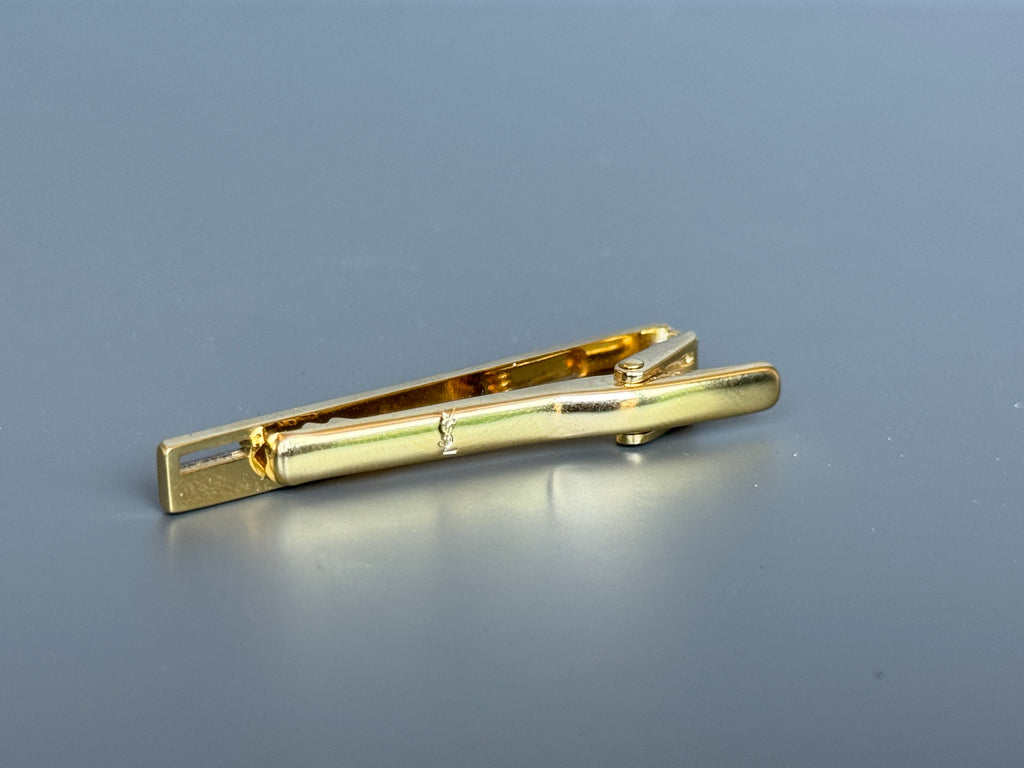Yves Saint Laurent (YSL) Men's Tie Pin – Gold Plated Luxury Accessory