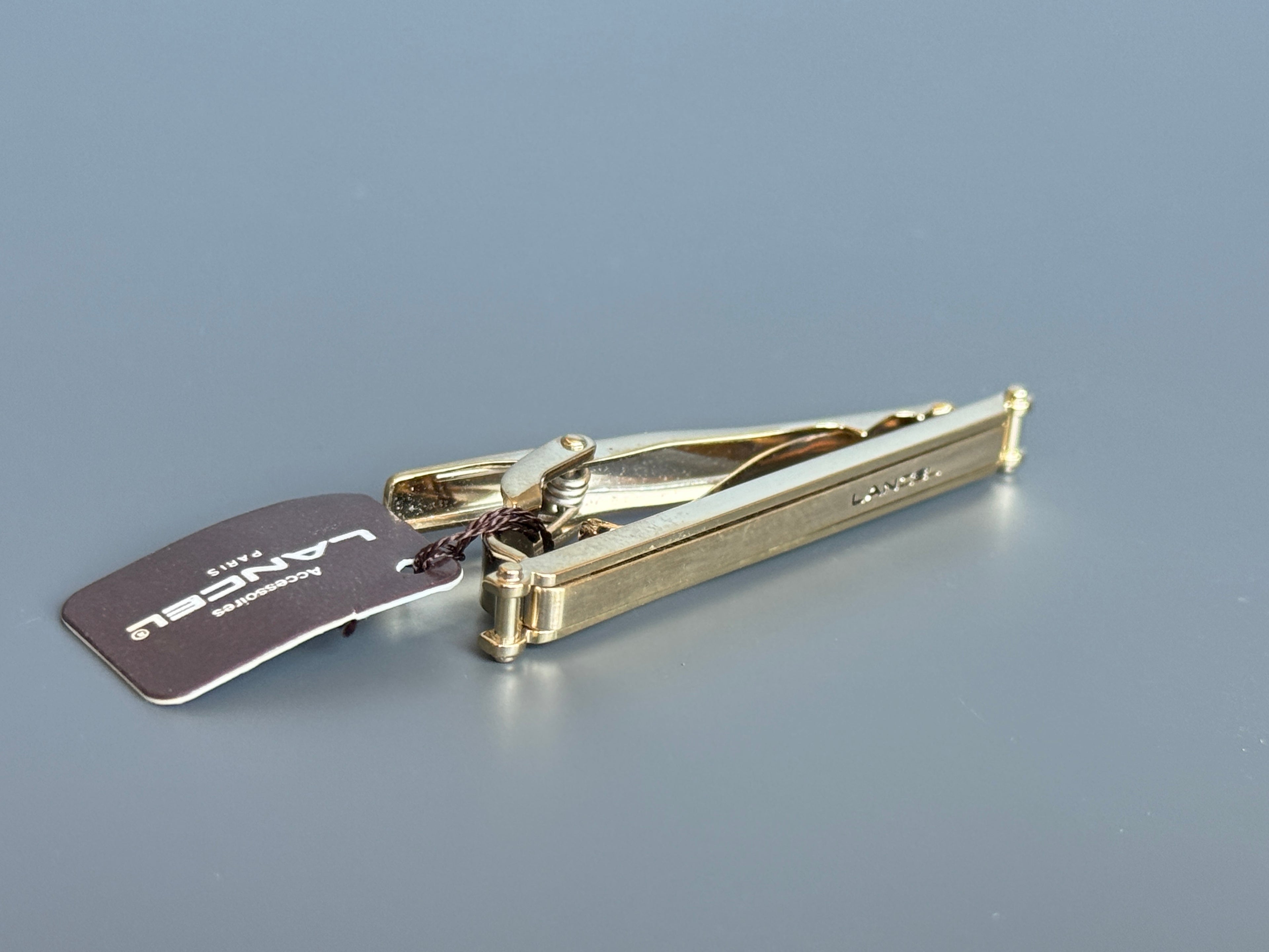 Lancel Paris Gold Colored Tie Pin - Stylish Men's Accessory