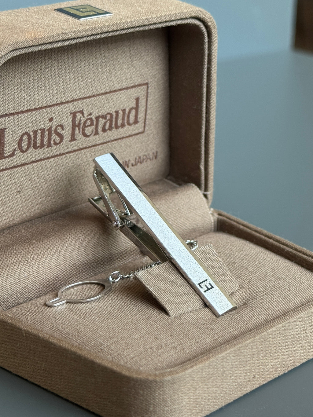 Louis Feraud Minimalist Silver Tone Tie Pin - Luxury Men's Accessories