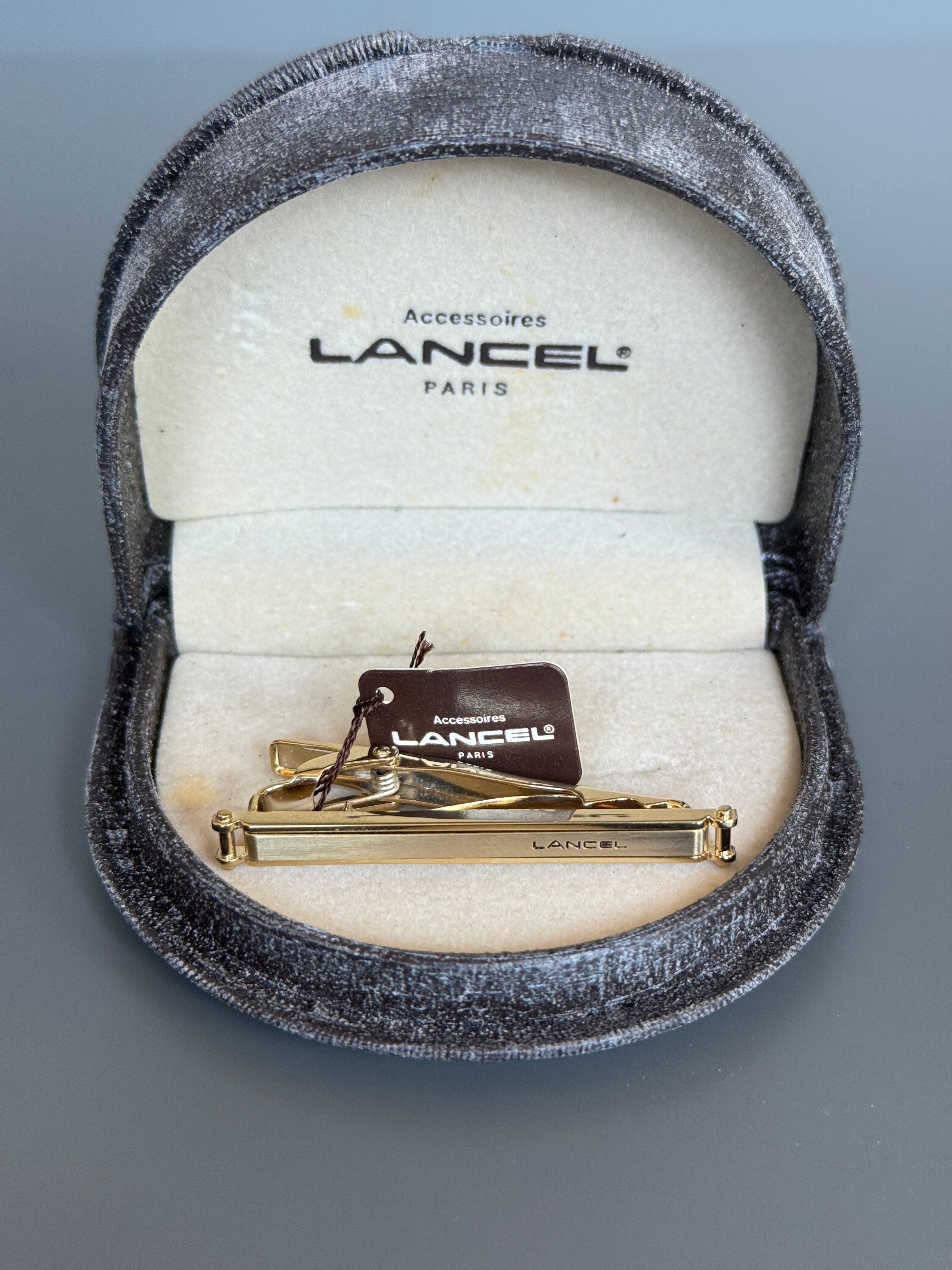 Lancel Paris Gold Colored Tie Pin - Stylish Men's Accessory