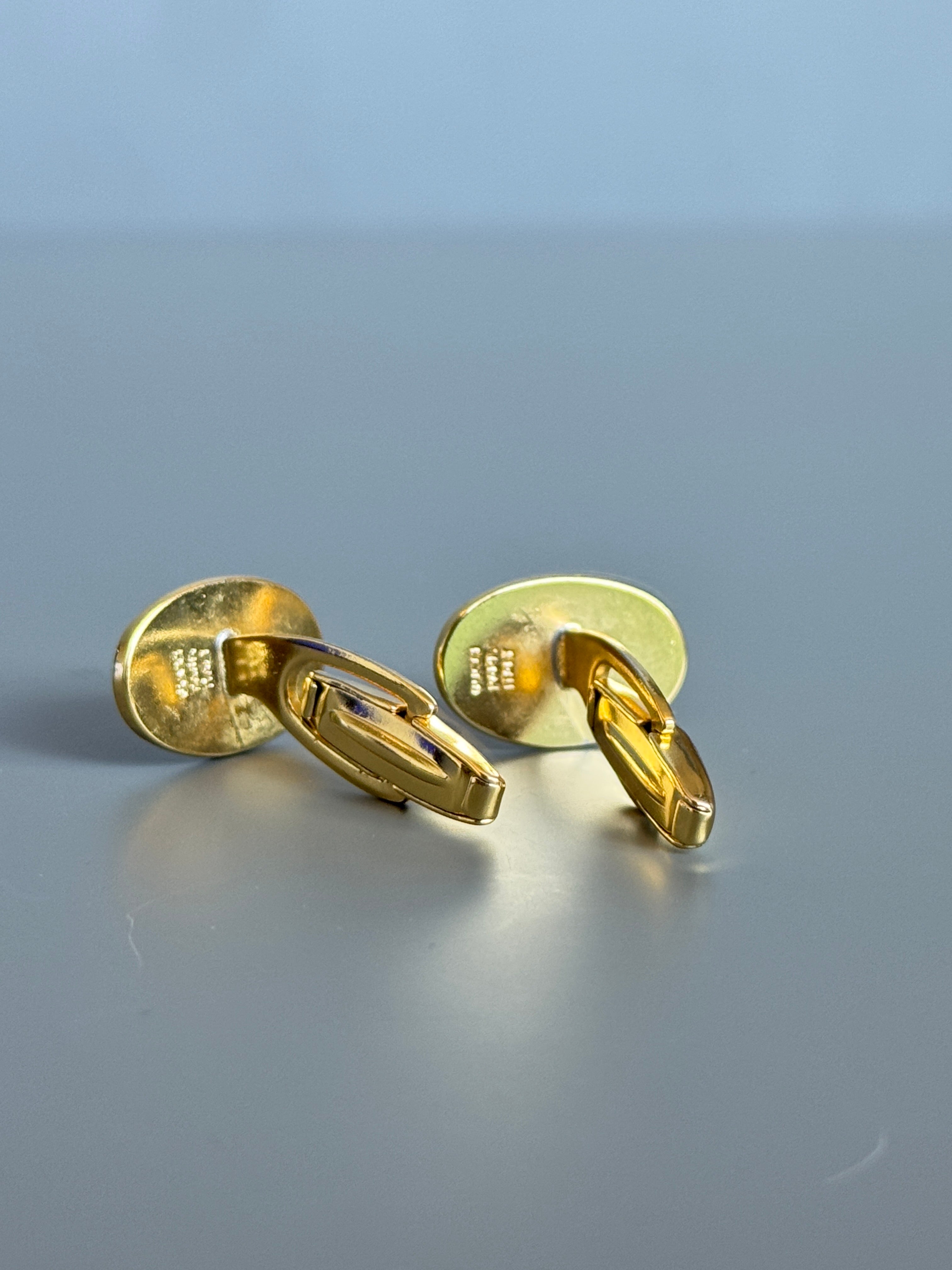 Gucci Cufflinks - Gold & Silver Design - Iconic Logo (Vintage / Collectible)