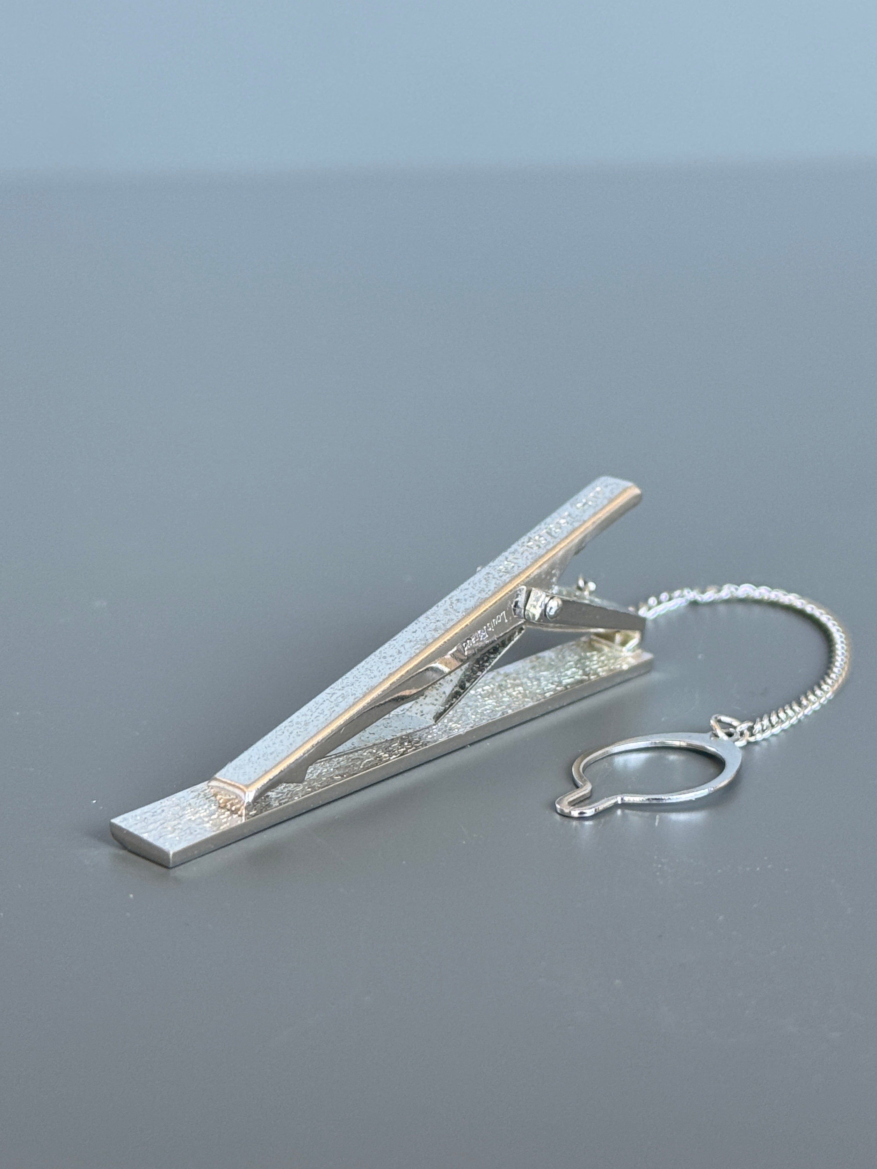 Louis Feraud Minimalist Silver Tone Tie Pin - Luxury Men's Accessories