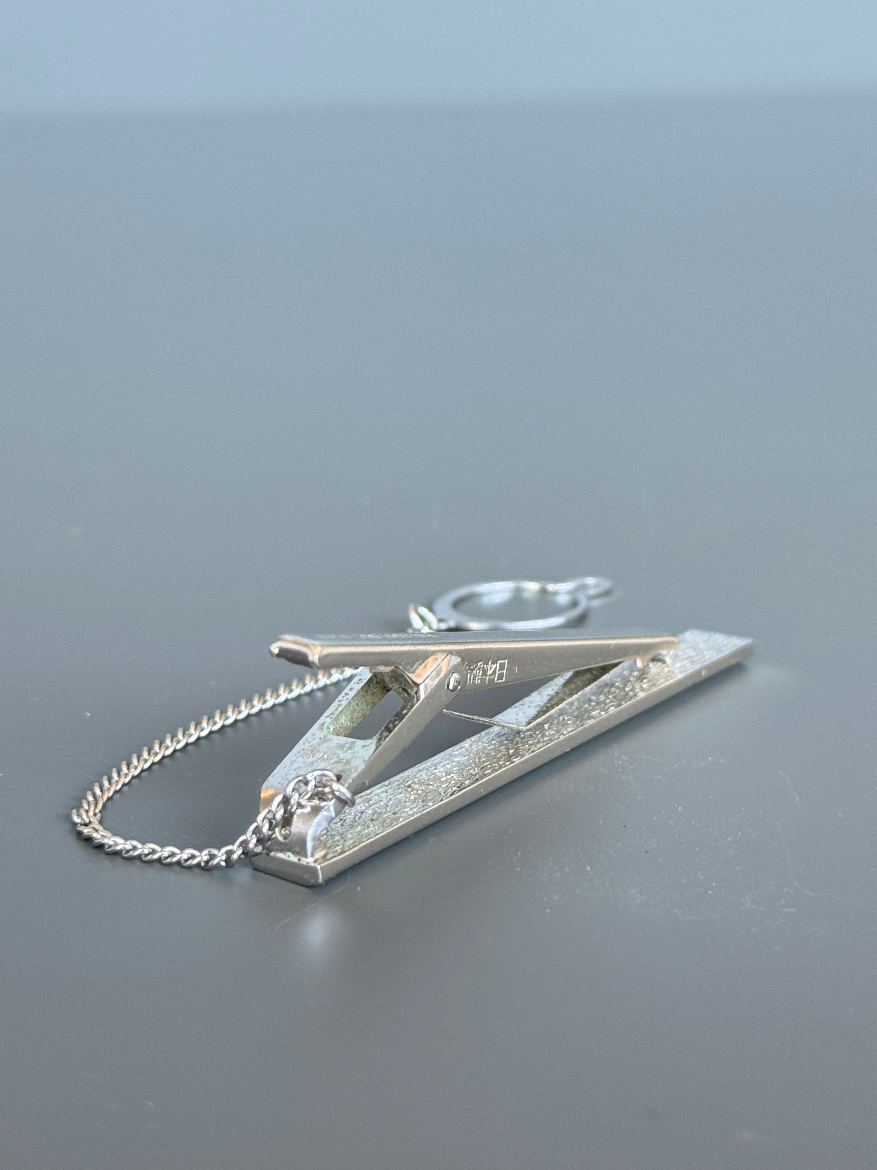 Louis Feraud Minimalist Silver Tone Tie Pin - Luxury Men's Accessories