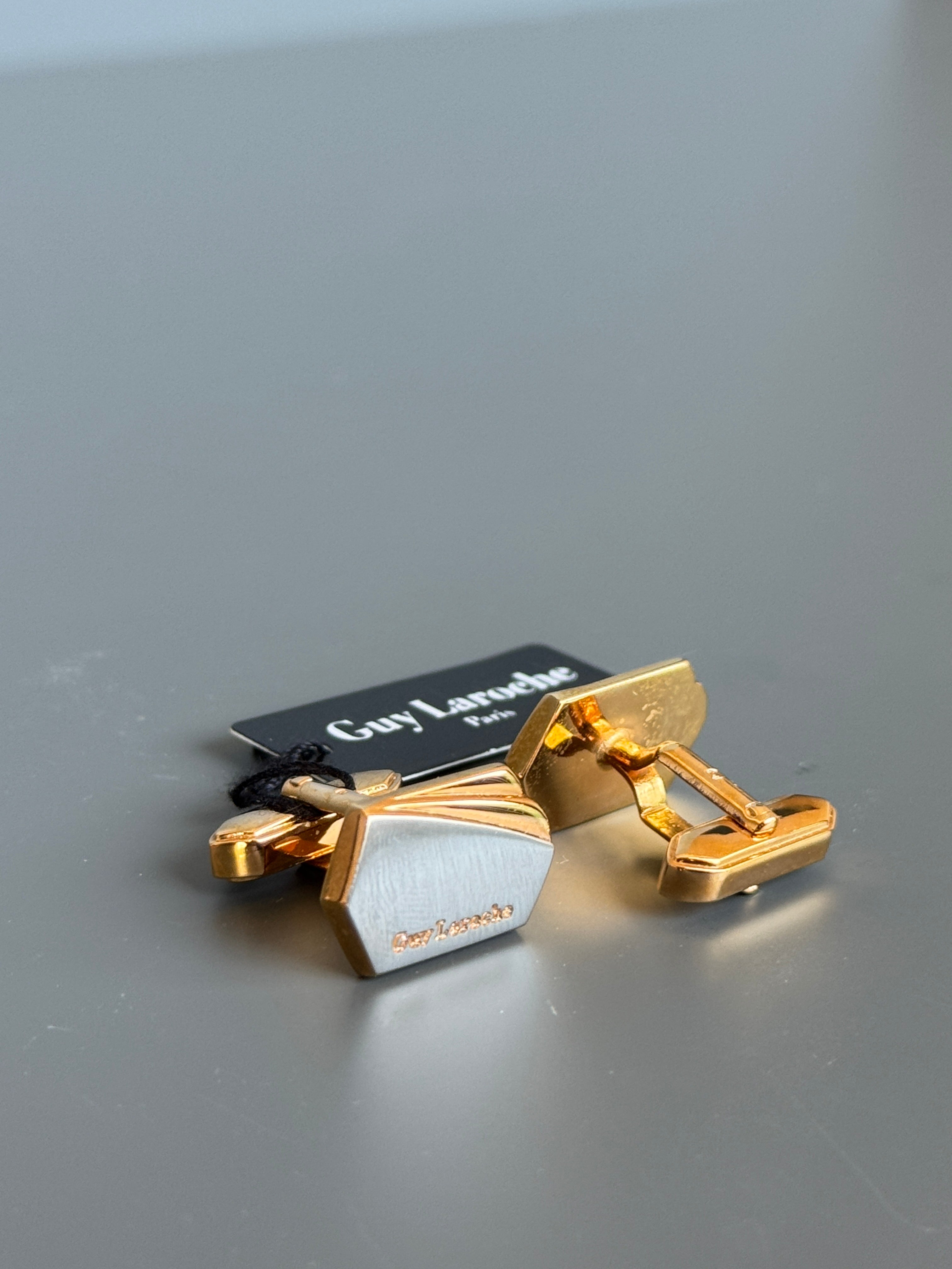 Guy Laroche Geometric Cufflinks - French Design Elegance
