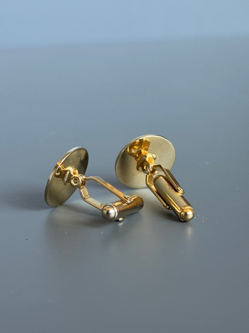 Givenchy Cufflink - Gold Tone, Minimalist Logo Design (Vintage / Collectible)